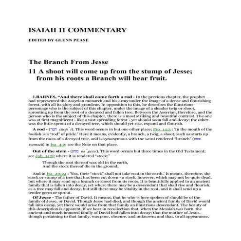Isaiah 11 commentary | PDF