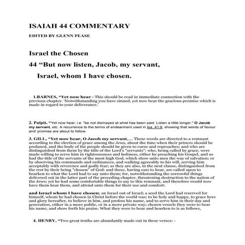 Isaiah 44 commentary | PDF