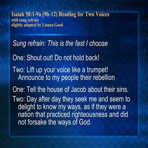 Isaiah58 this is the fast | PPS