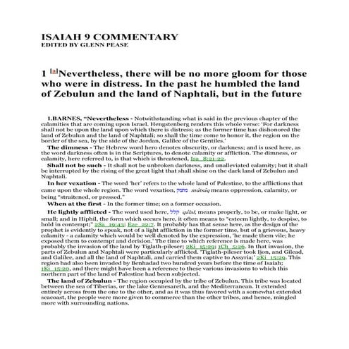 Isaiah 9 Commentary Pdf