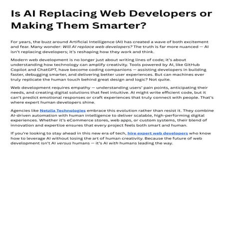 Is AI Replacing Web Developers or Making Them Smarter.pdf