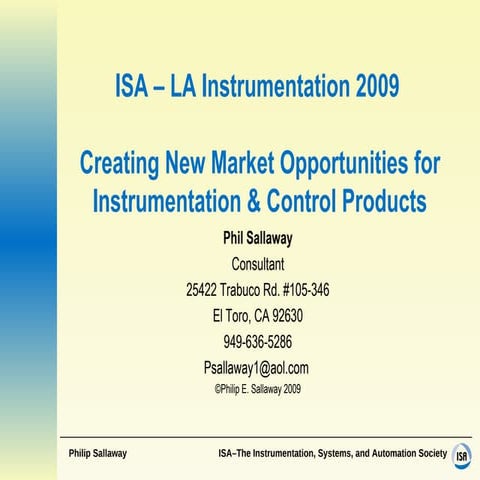 ISA LA Instrumentation2009handout