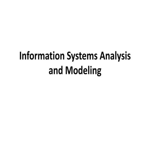 information system analysis and design