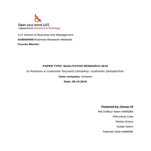 Is Amazon a Customer Focused Company