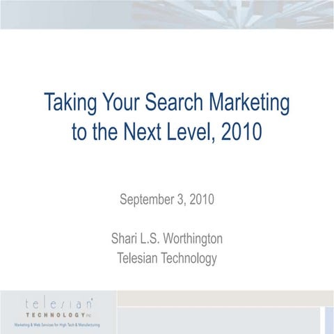 Taking Your Search Marketing