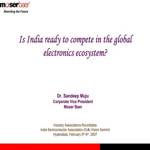 ISA Vision 2007 - Is India Ready to Compete 