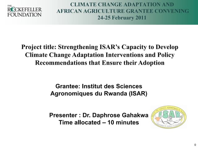 ISAR presentation-Dr. Gahakwa