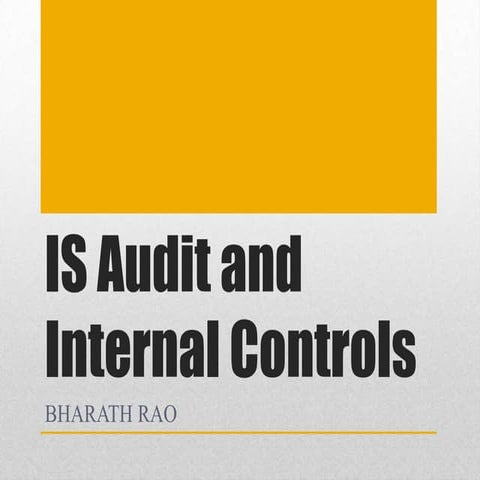 IS Audit and Internal Controls