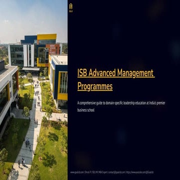 ISB Advanced Management Programmes 2026: Domain-Specific Leadership ...