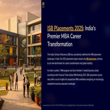 ISB-Placements-2025-Indias-Premier-MBA-Career-Transformation | PDF