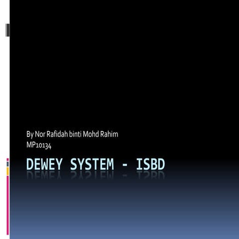 DEWEY - Isbd dpresentation