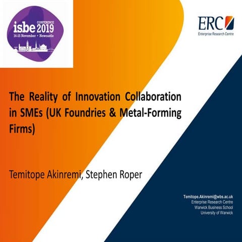 The Reality of Innovation Collaboration in SMEs (UK Foundries & Metal-Forming...
