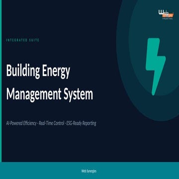 IS Building EMS: Optimizing Energy for Smart Buildings | PPTX
