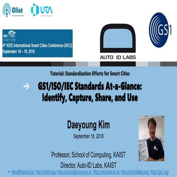 (Final) Tutorial: Standardization Efforts for Smart Cities - GS1/ISO/IEC Stan...