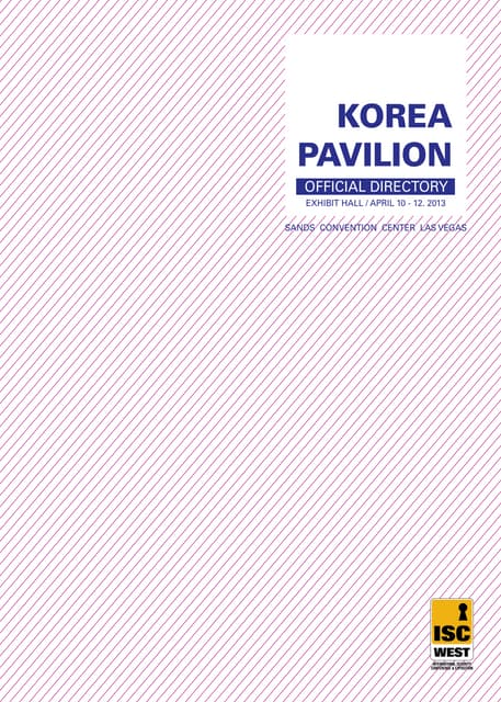 ISC 2013 korea Pavilion Directory