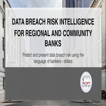 iScan Risk Intelligence for Regional Banks