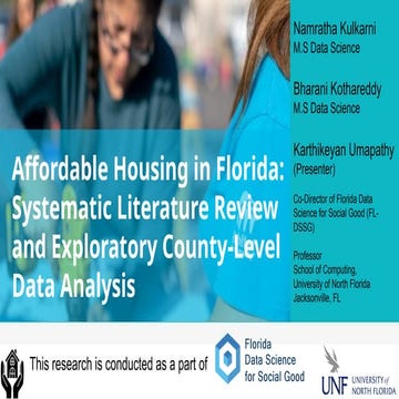 Affordable Housing in Florida: Systematic Literature Review and Exploratory County-Level Data Analysis