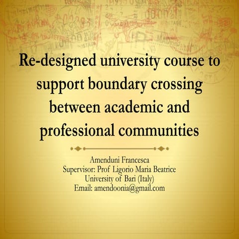 Supporting boundary crossing between communities