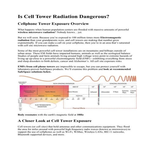 Is cell tower radiation dangerous