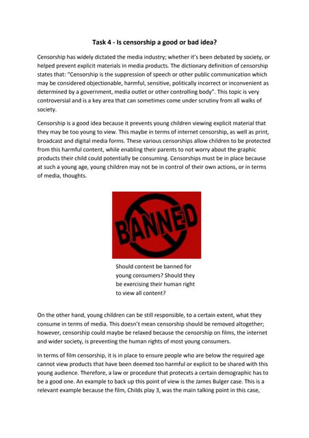 Censorship essay