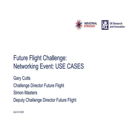 ISCF Future Flight Networking Event - Use cases | PDF