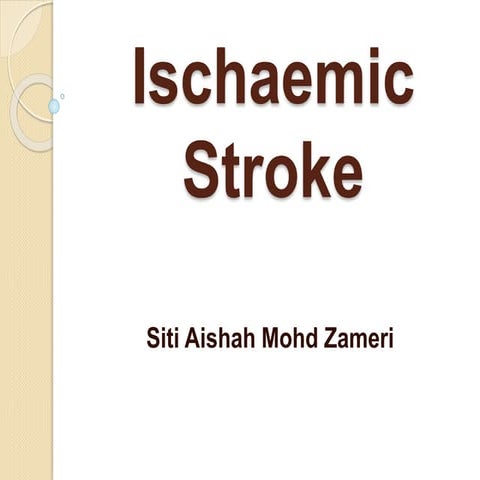 Ischaemic stroke cme