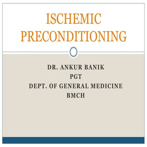 Ischemic preconditioning