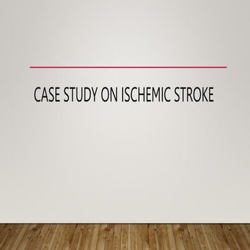 Ischemic stroke case in soap note