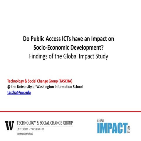 Do public access ICTs have an impact on socio-economic development? Findings ...