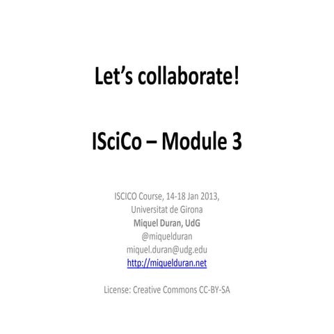 IScico Module 3 - Let's collaborate!