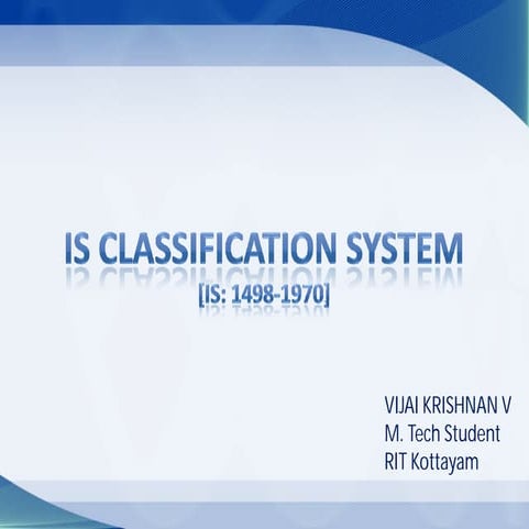 IS Classification of Soils