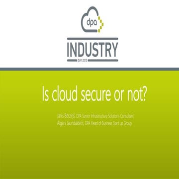 Is cloud secure or not