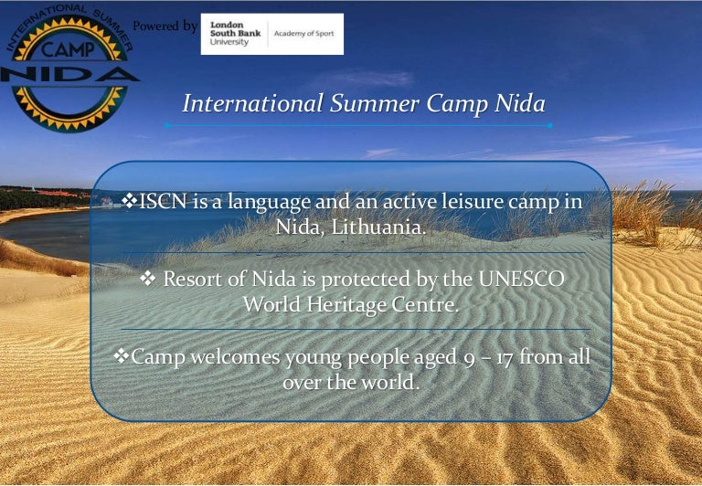 International Summer Camp Nida Lithuania Unesco Protected