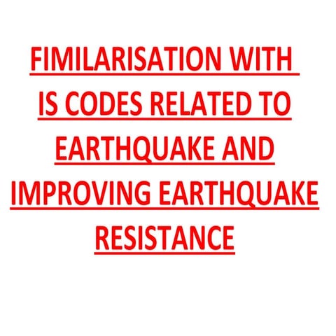 Is codes related to earthquake