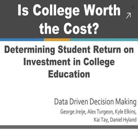 Determining Student Return on Investment in College Edu