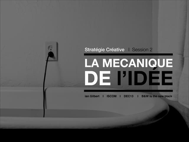La mécanique de l'idée / concept créatif / ian gilbert
