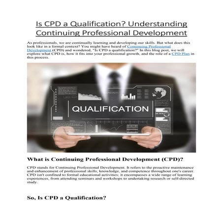 Is CPD a Qualification.pdf