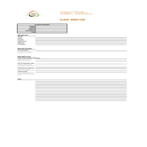 ISC Marketing SEO Brief