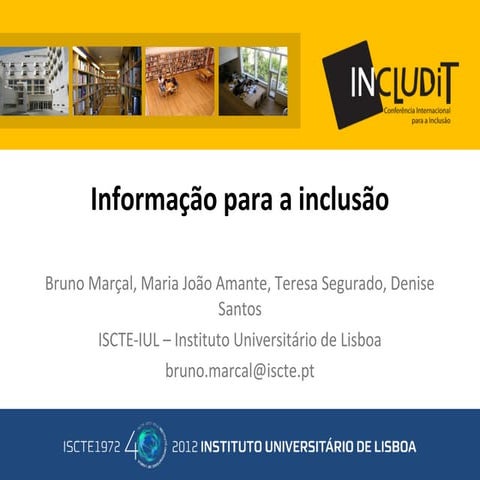 Informação para a inclusão