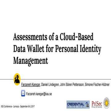 Assessments of a Cloud-Based Data Wallet for Personal Identity Management