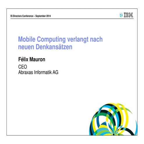 Presentation_ISDC 2014_Félix Mauron_Abraxas