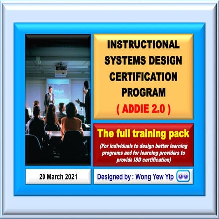 Instructional Systems Design (ISD)  Certification Program 2021