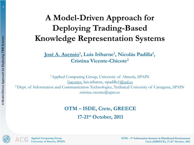 A Model-Driven Approach for Deploying Trading-Based Knowledge Representation Systems