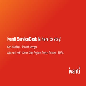 What's New with Ivanti Service Desk