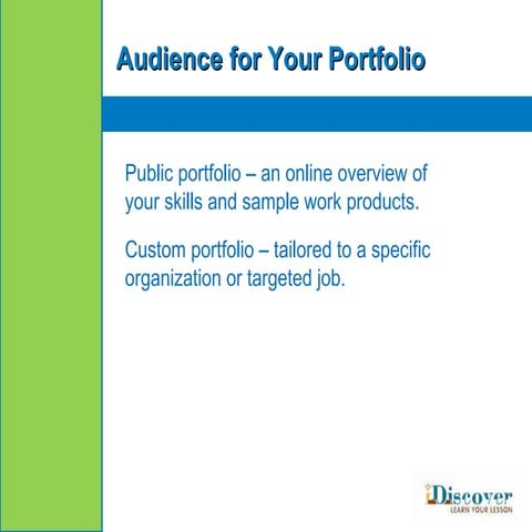 Tips to Creating a Portfolio