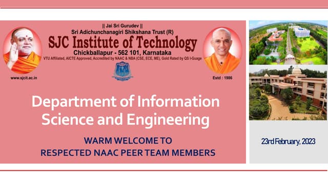 Department of ISE presentation for NBA compliance
