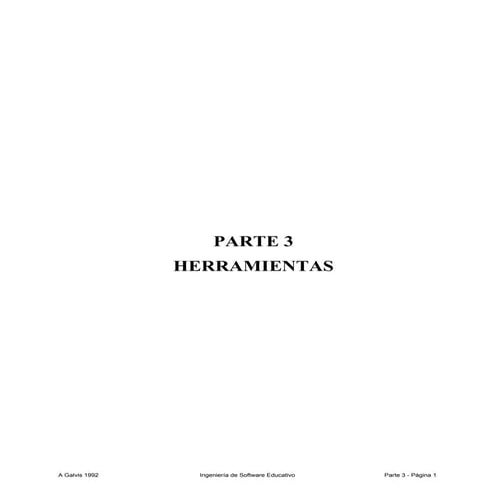 Ingeniería de Software Educativo (1992) parte 3 herramientas
