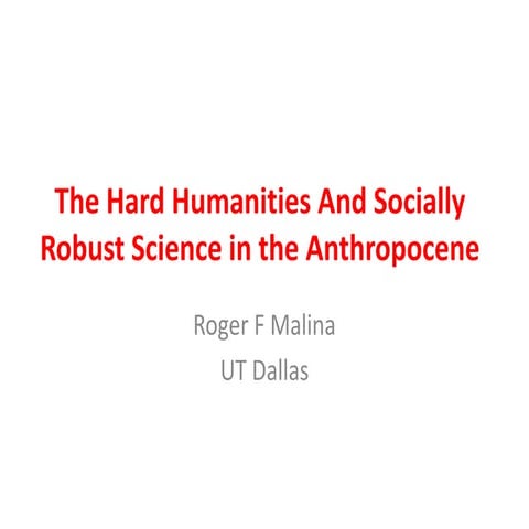 Isea malina the hard humanities in the anthropocene ss