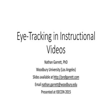 Eye-Tracking in Instructional Videos