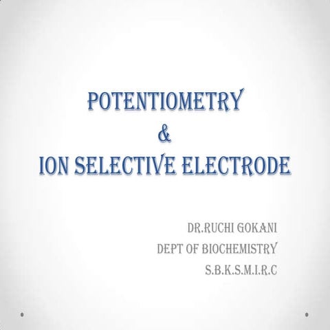 potentiometry & ion selective electode